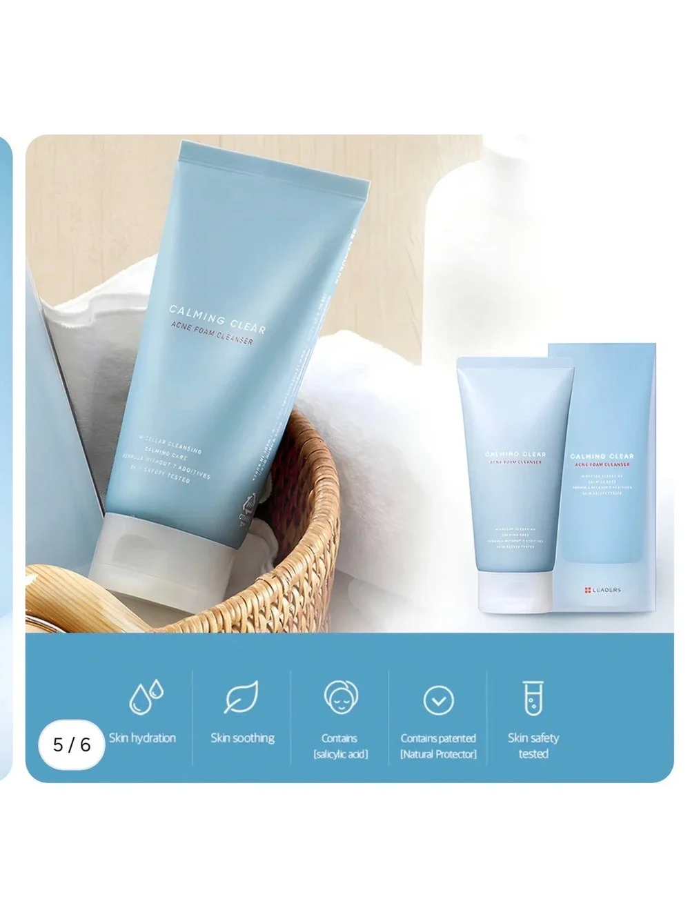 Leaders Calming Clear Acne Foam Cleanser 150ml